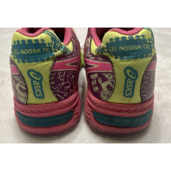 ASICS Womens Gel Noosa Tri 9 Size 5.5 Running Shoes Multicolor Green C401N - Picture 5 of 9